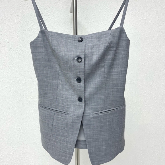Shona Joy asher tailored top - smoke grey - Picture 5 of 12